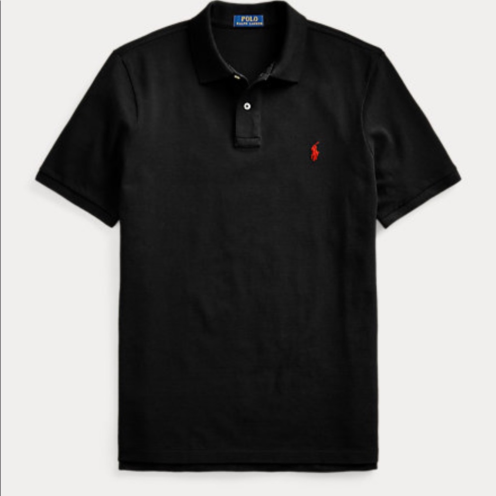 Mens Ralph Lauren Polo Short Sleeve Black Shirt Large